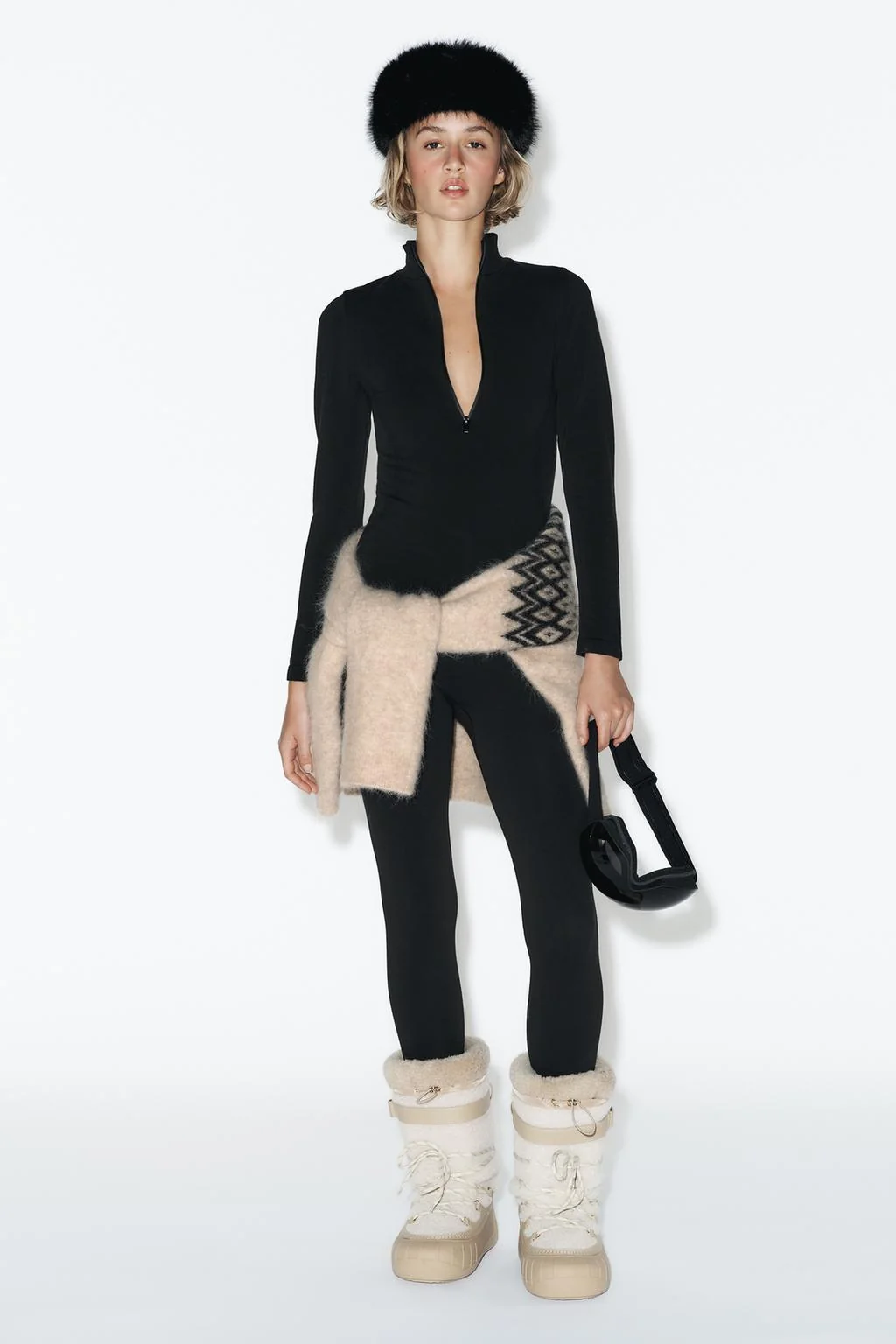 Бесшовная футболка из мериносовой шерсти для коллекции для лыж