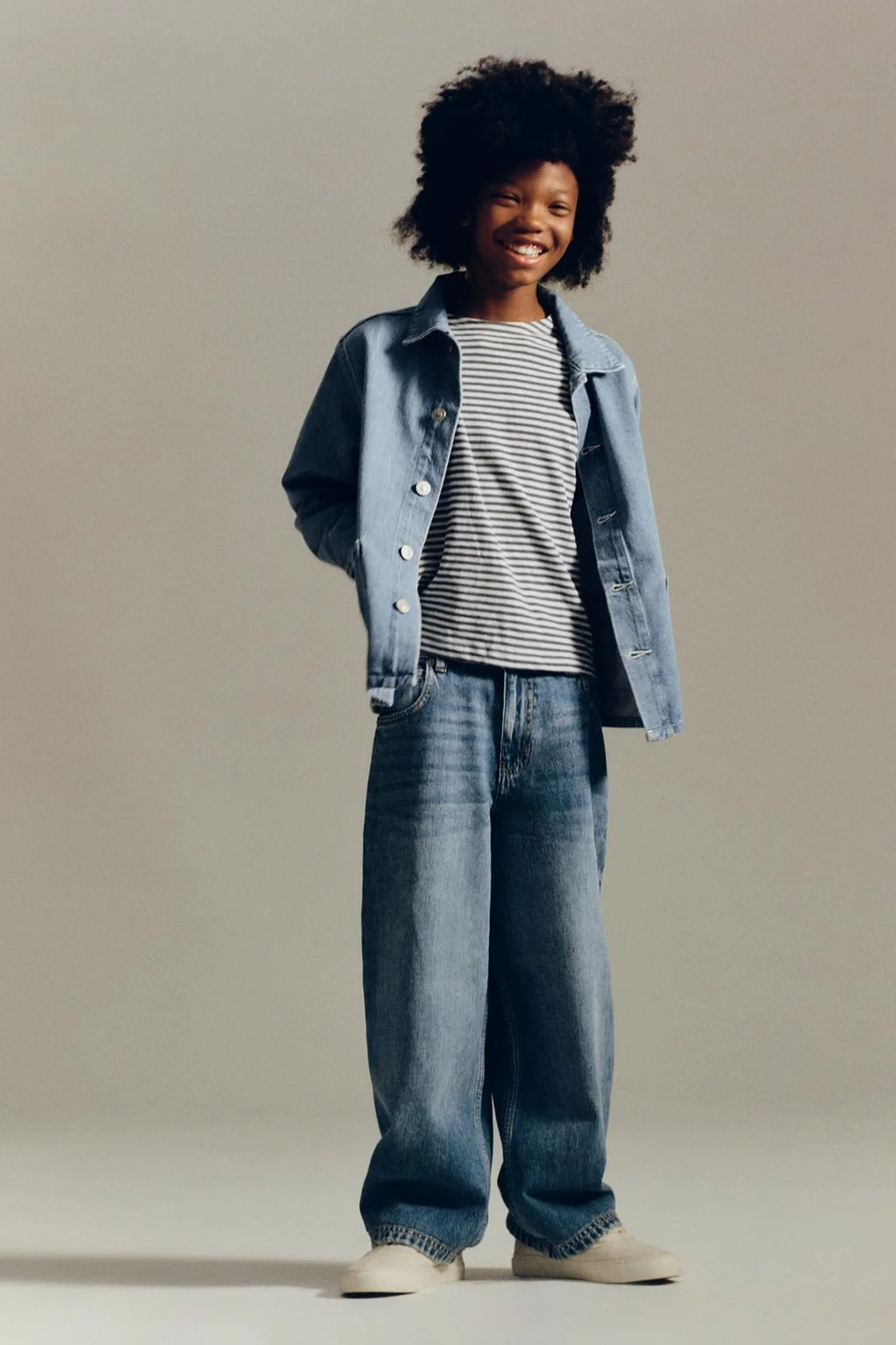 RELAXED BAGGY DENIM TROUSERS