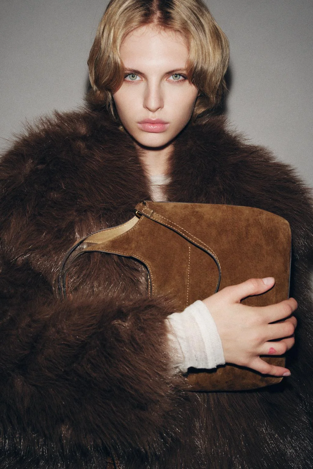 Кожаная мини-тоте-сумка