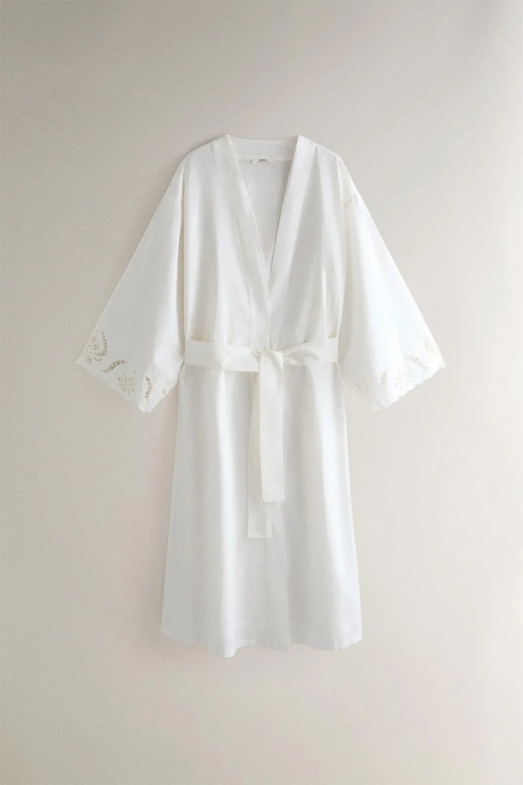 COTTON DRESSING GOWN WITH EMBROIDERY