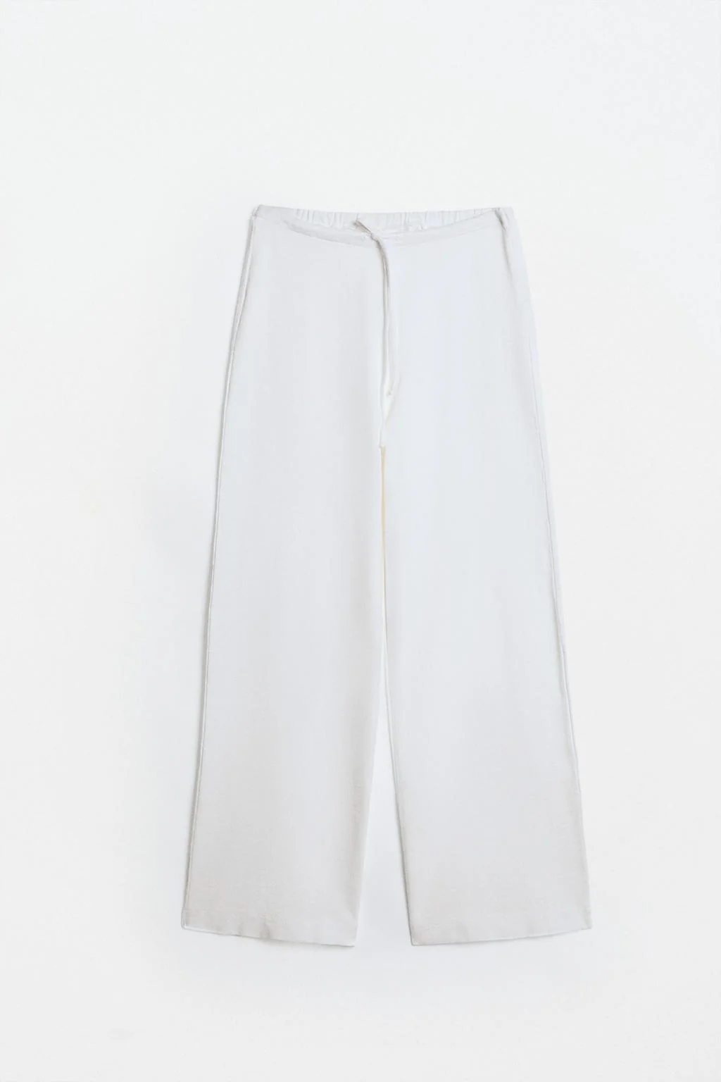 COTTON WIDE-LEG TROUSERS