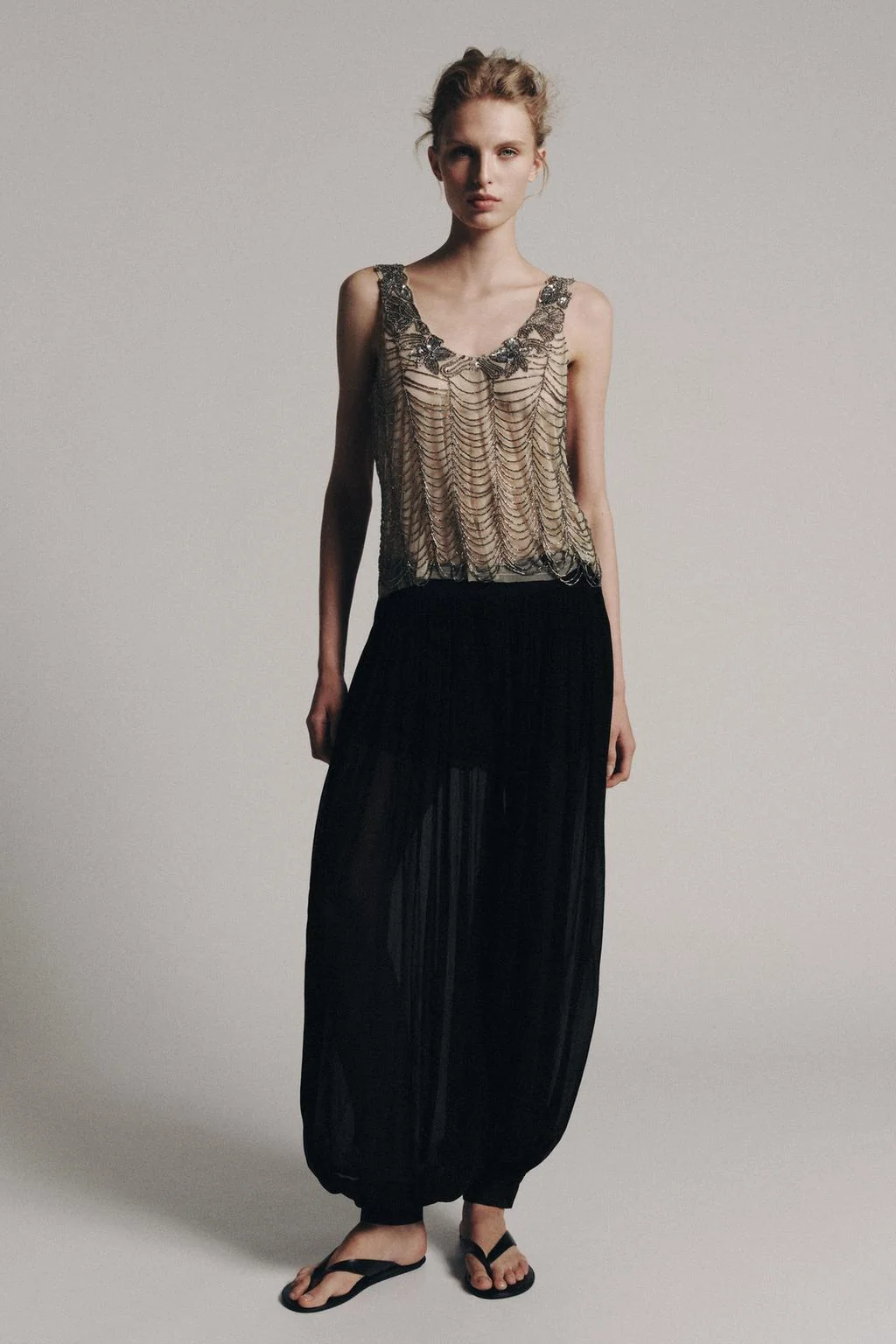 Топ ZW COLLECTION с бусинами