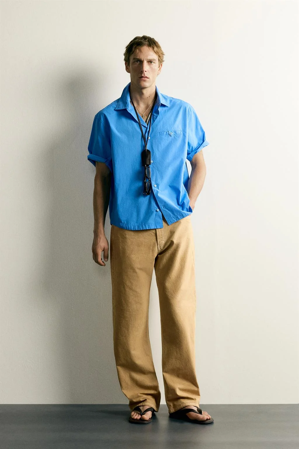Рубашка relaxed fit poplin