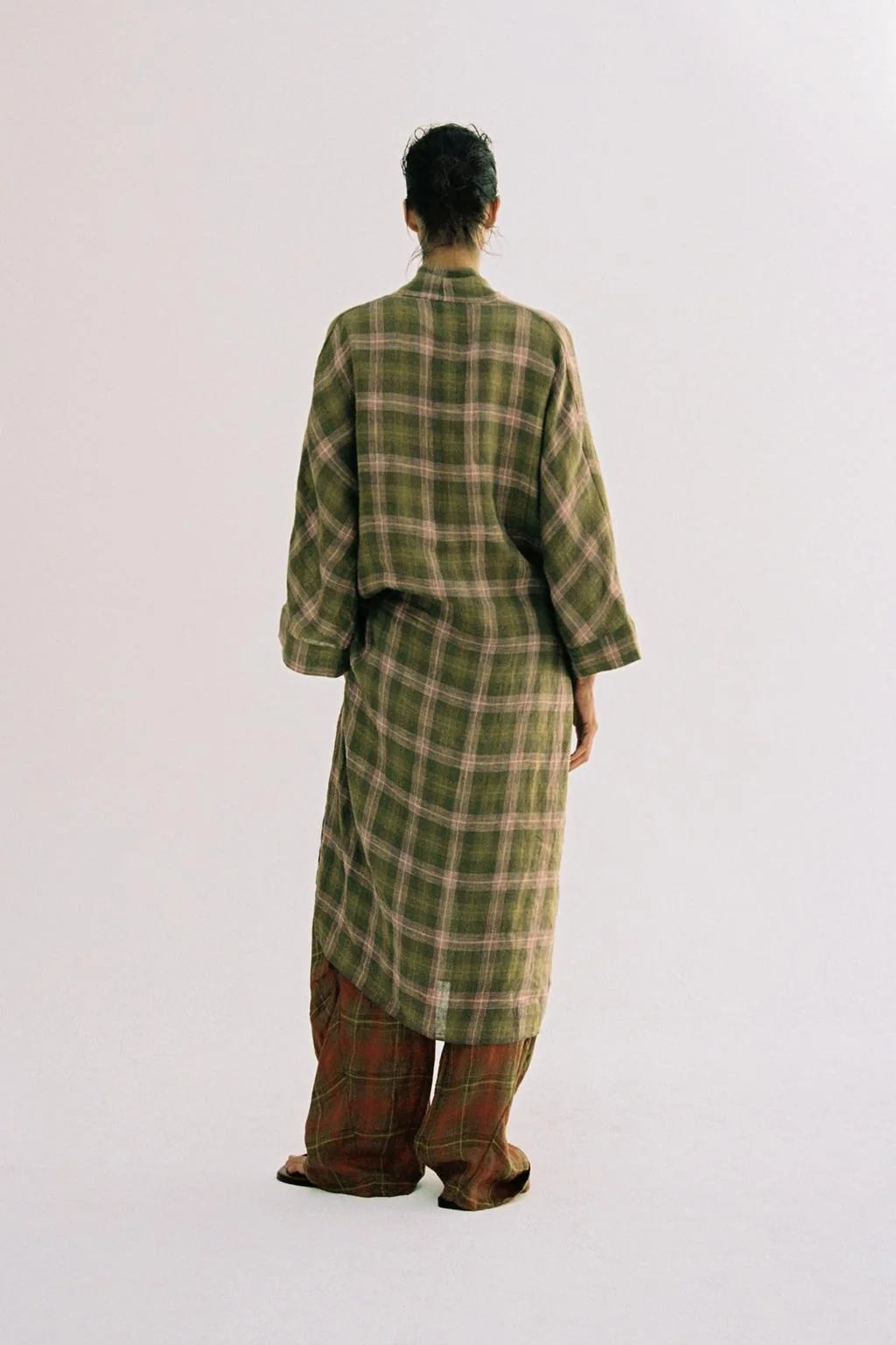 ZW COLLECTION Платье из льна в клетку