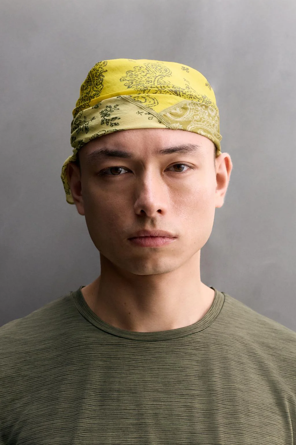 RAMIE AND COTTON PATCHWORK BANDANA