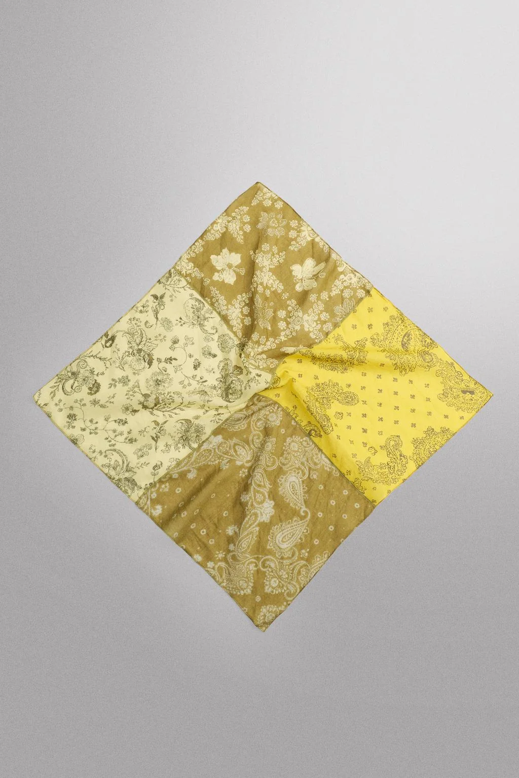 RAMIE AND COTTON PATCHWORK BANDANA