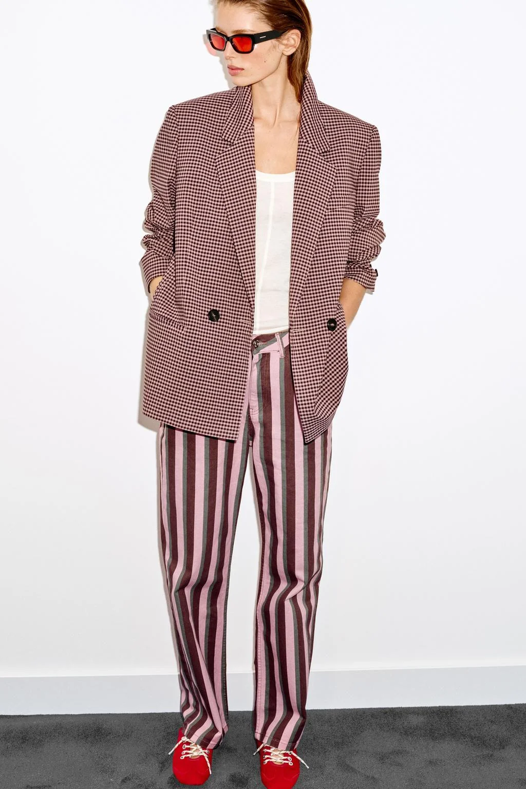 Кожаные балетки с овчиной