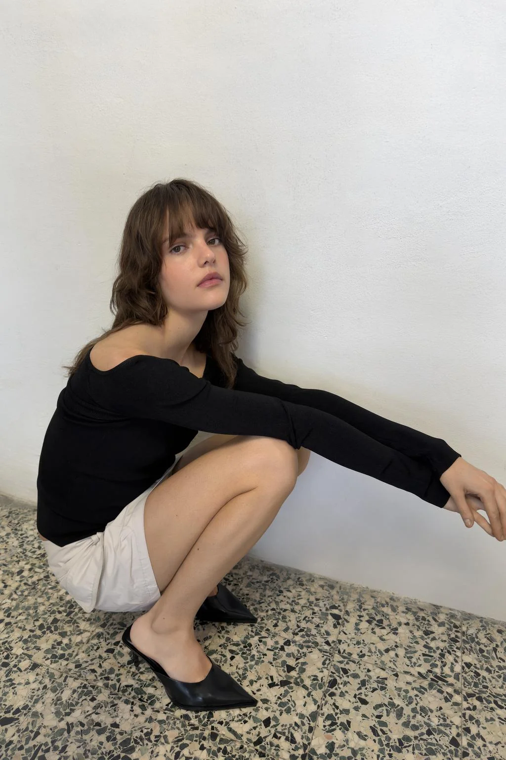 Туфли на каблуке с задником