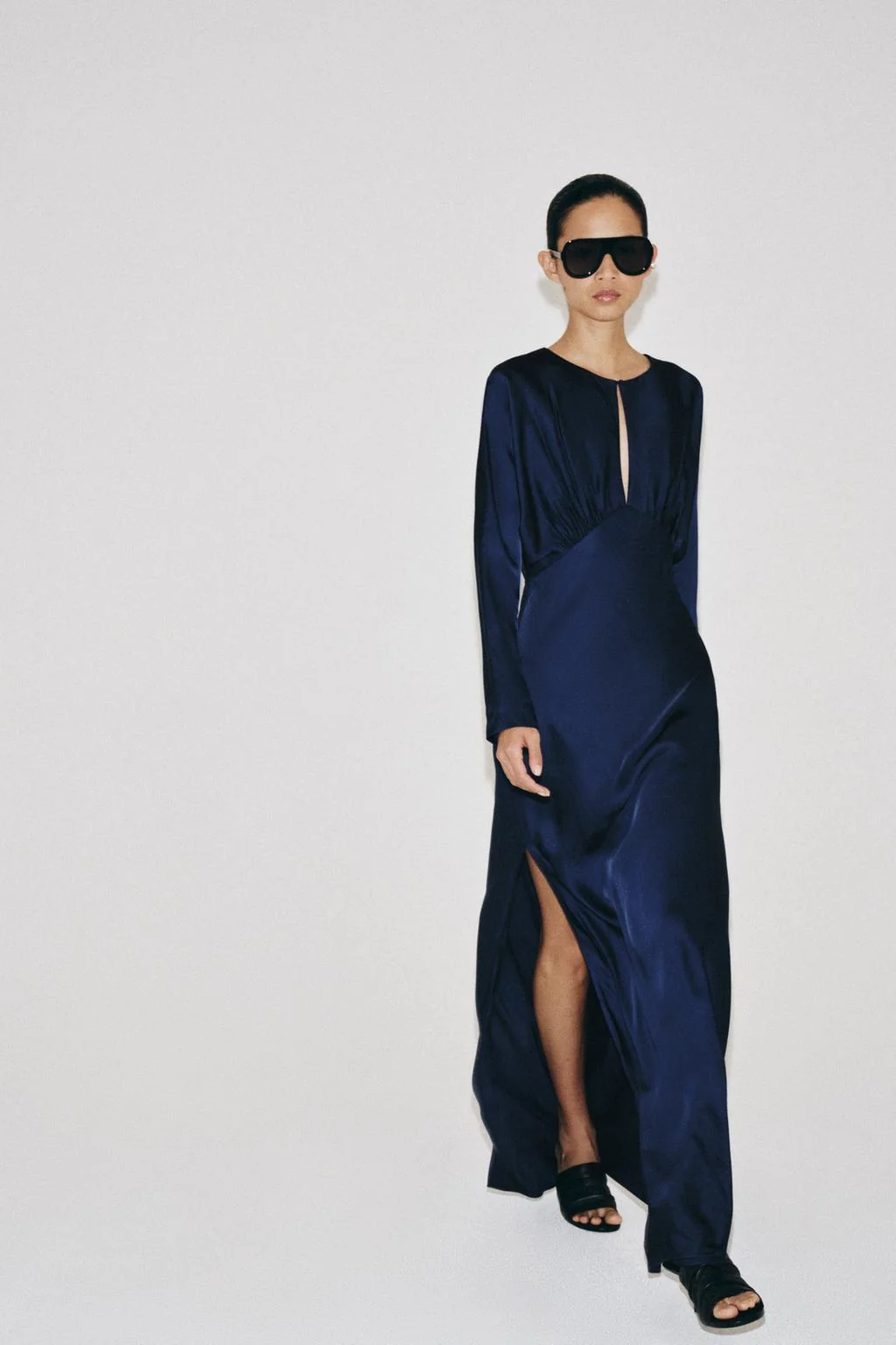 Платье длинное сатиновое ZW Collection