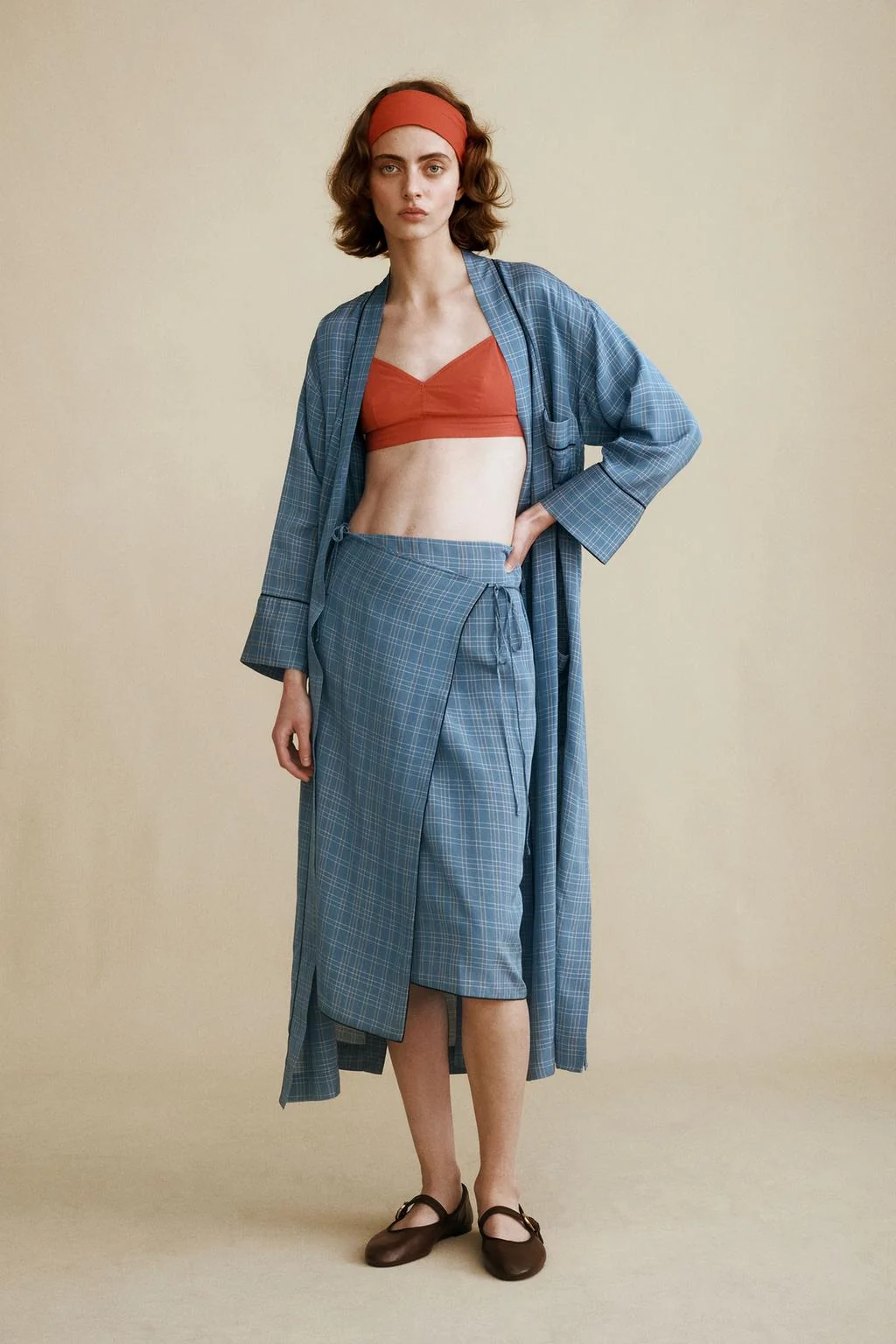 Юбка в клетку из коллекции ZW, созданная Caramel London x Zara