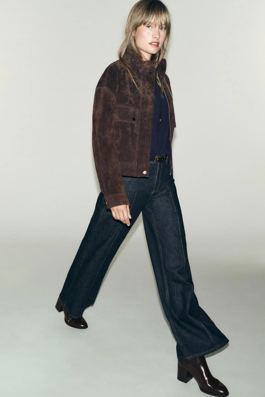 Ботильоны на каблуке с текстильным верхом — САПОГИ | БОТИНКИ