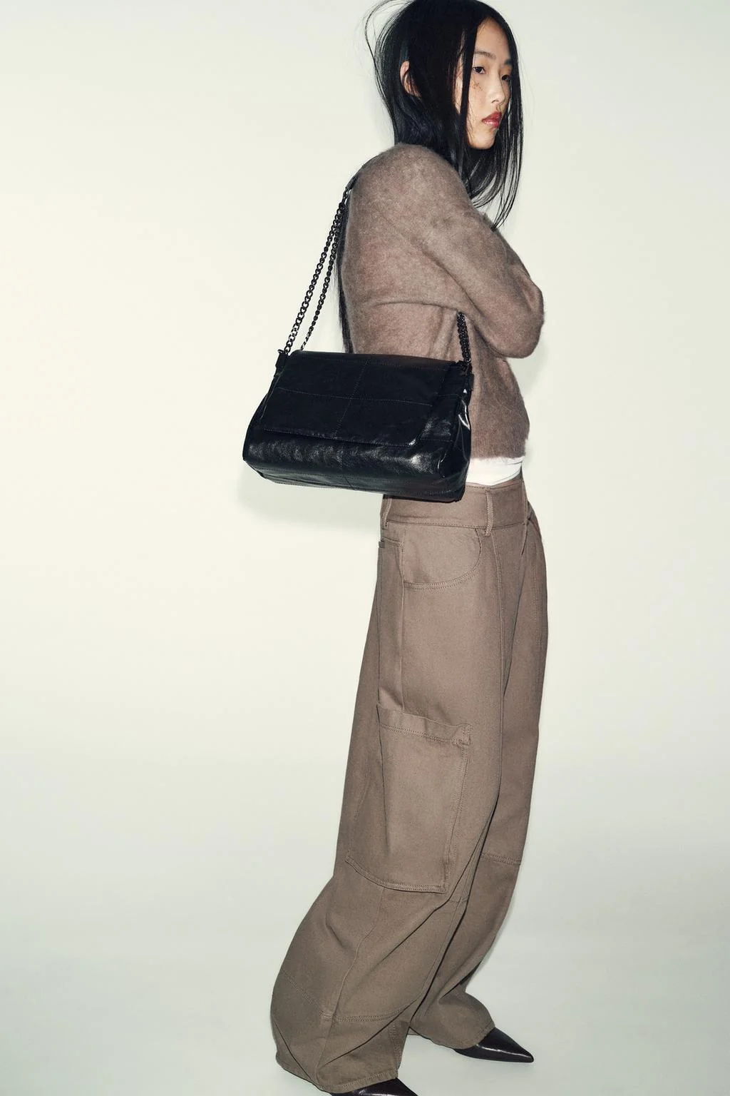 Роковая сумка на плечо с клапаном