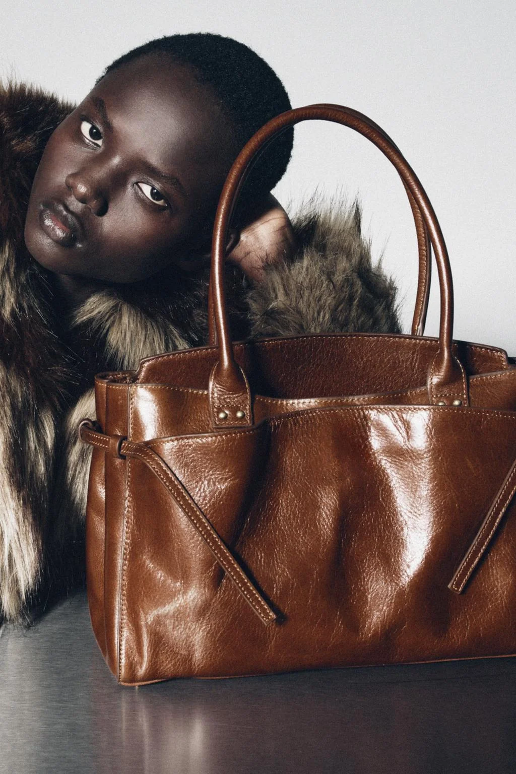 Кожаная городская сумка