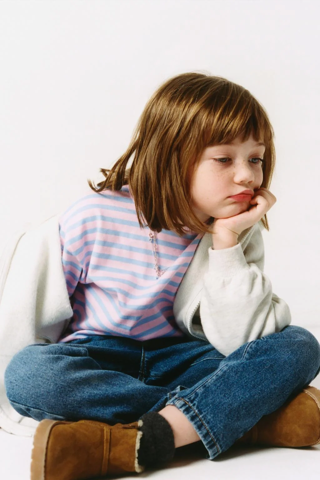 Футболка в полоску с вышитым сердцем