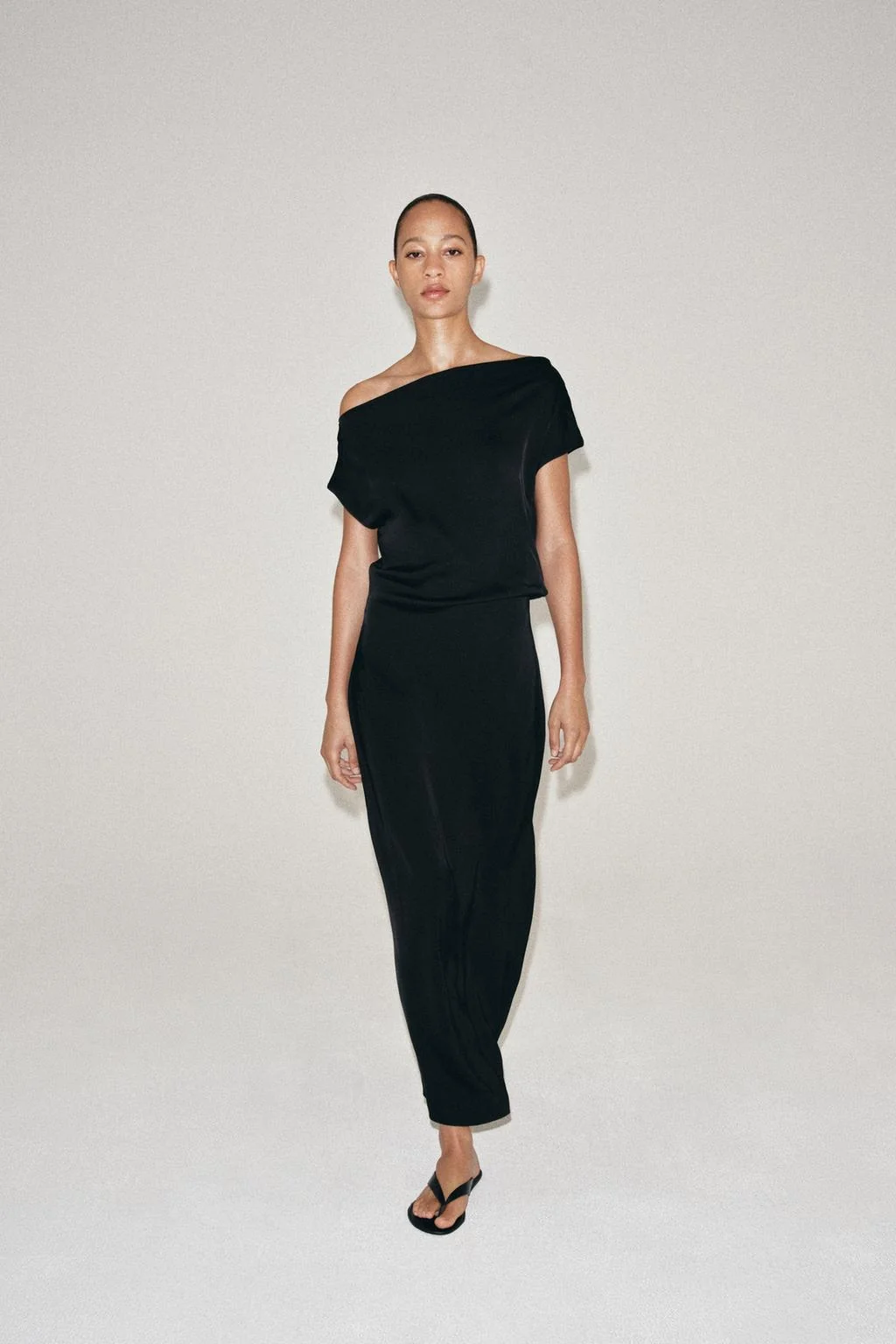 ZW COLLECTION ASYMMETRIC SATIN DRESS