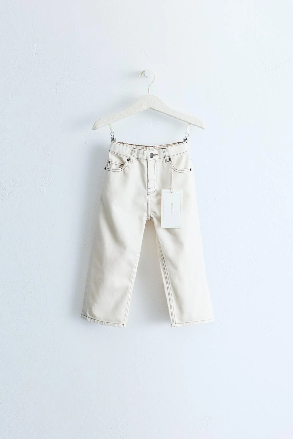 ZARA TIMELESS - прямые брюки из саржи с контрастной строчкой