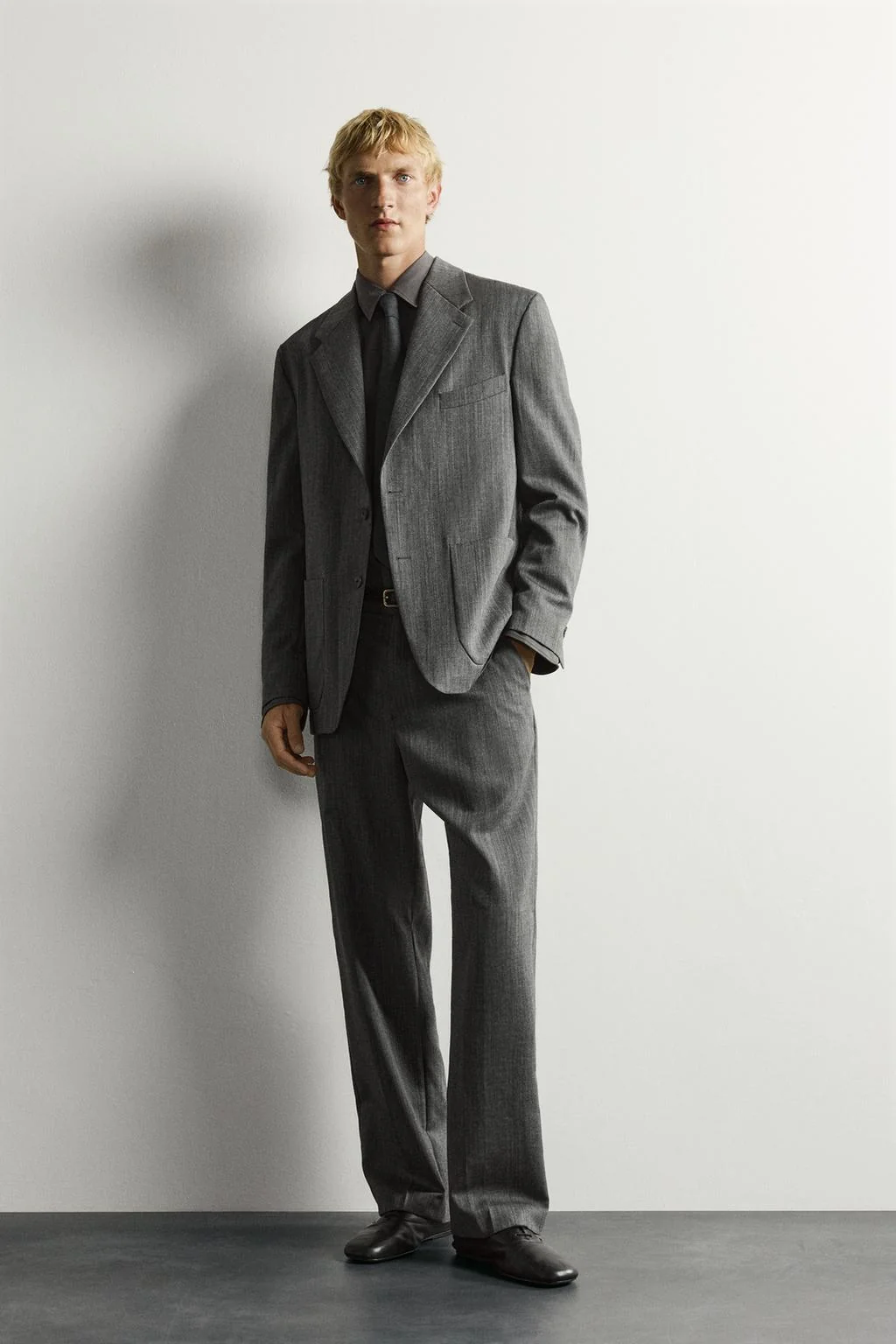 100% WOOL RELAXED FIT SUIT BLAZER