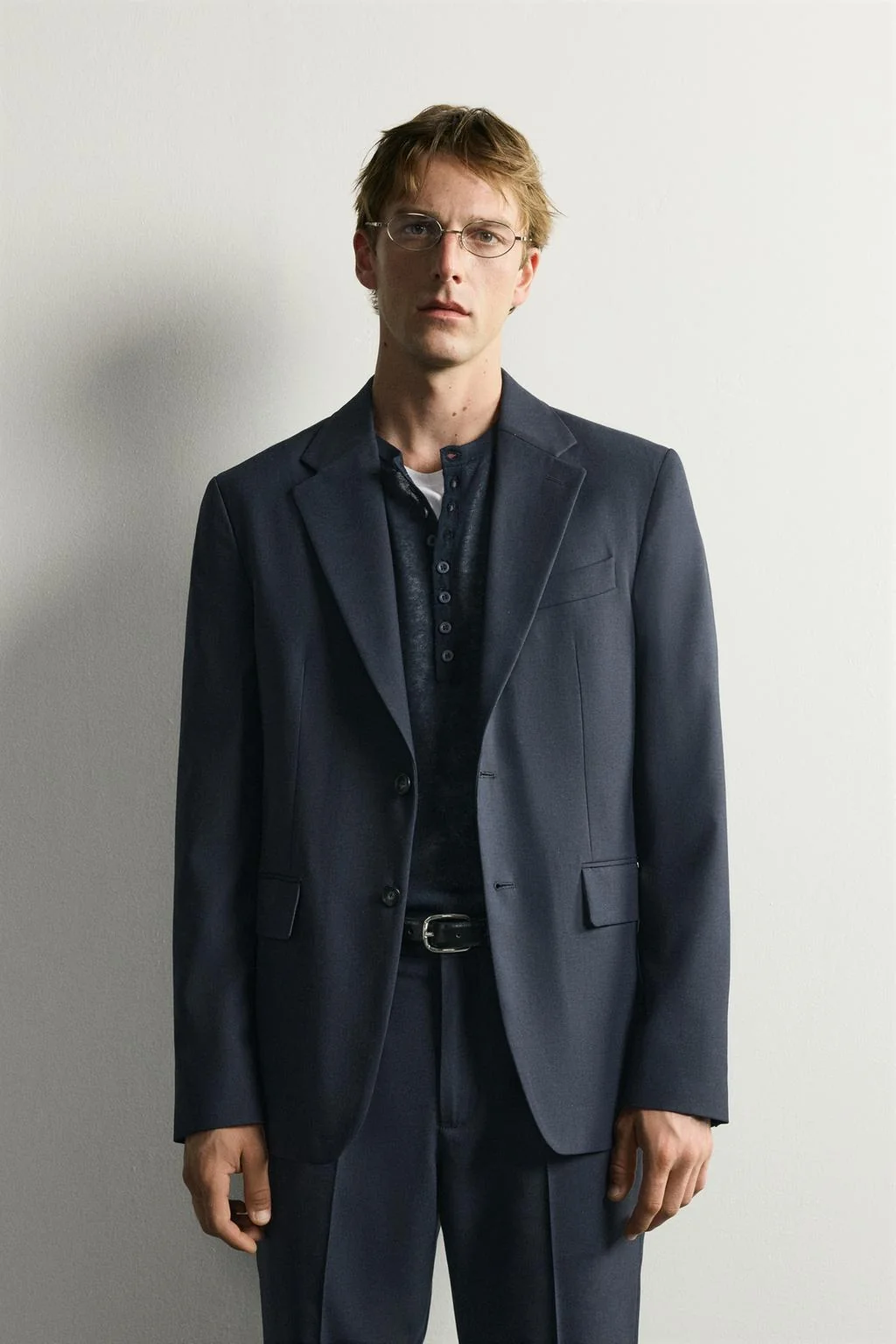 WOOL BLEND REGULAR FIT SUIT BLAZER