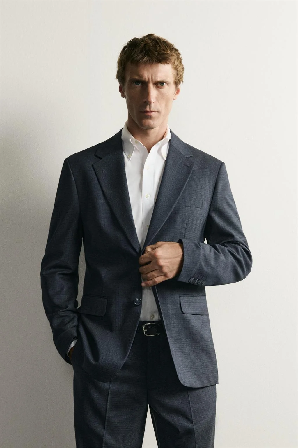 REGULAR FIT CHECK SUIT BLAZER