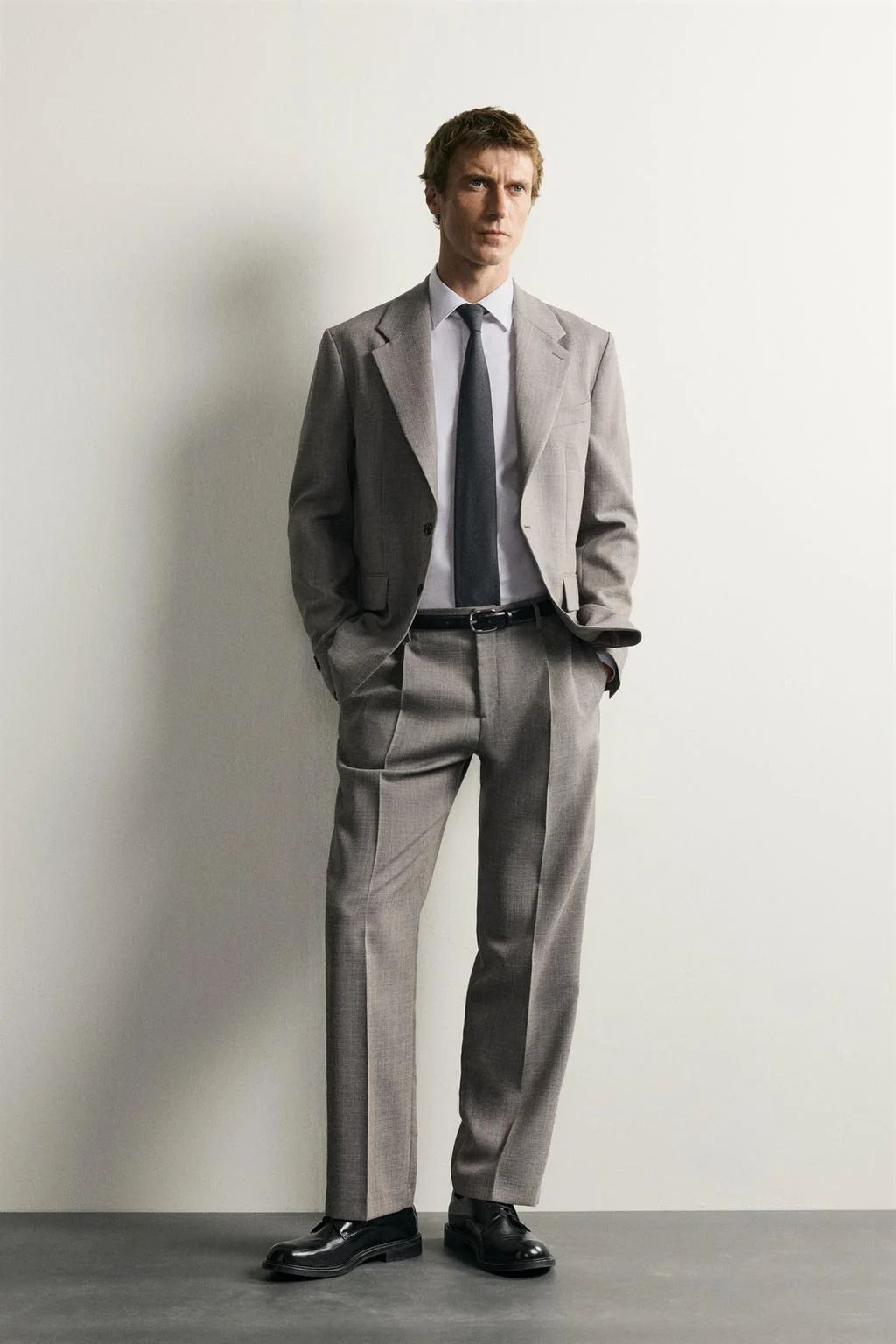 REGULAR FIT WOOL BLEND SUIT BLAZER