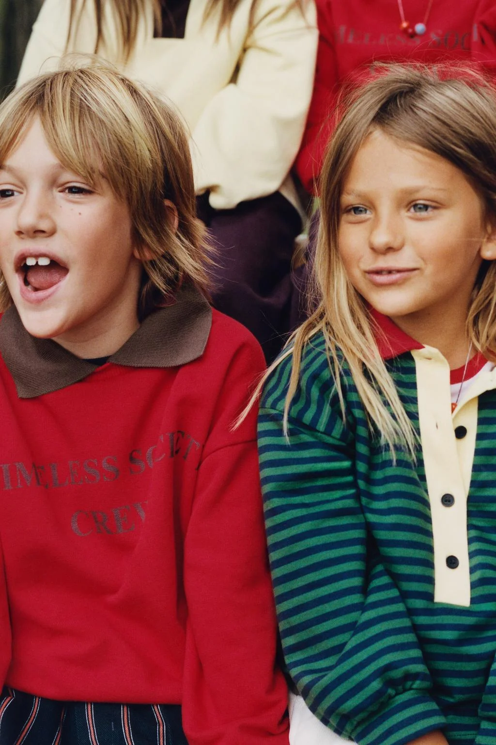 ZARA TIMELESS - POLO COLLAR SWEATSHIRT WITH SLOGAN
