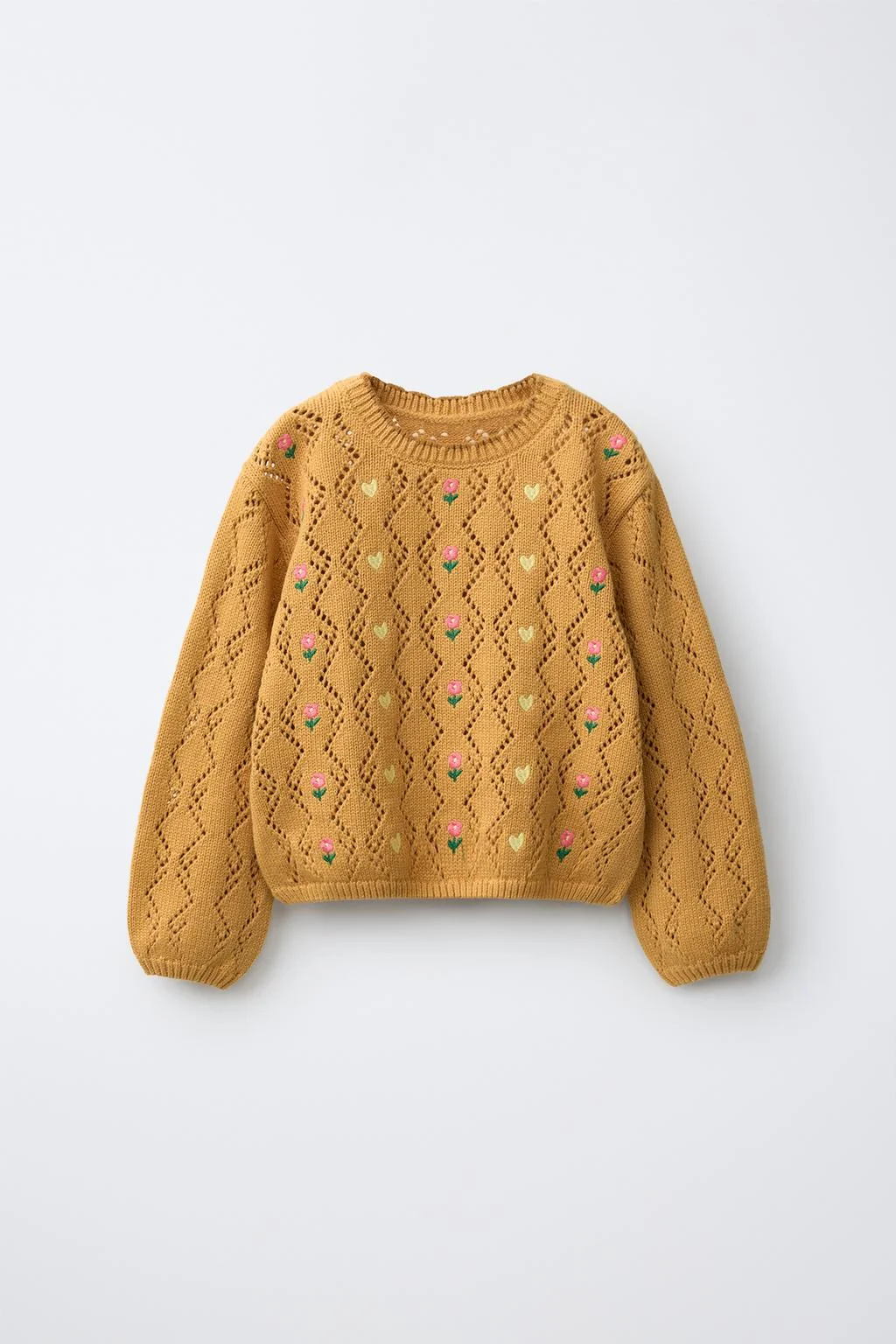 FLORAL EMBROIDERED CUTWORK JUMPER