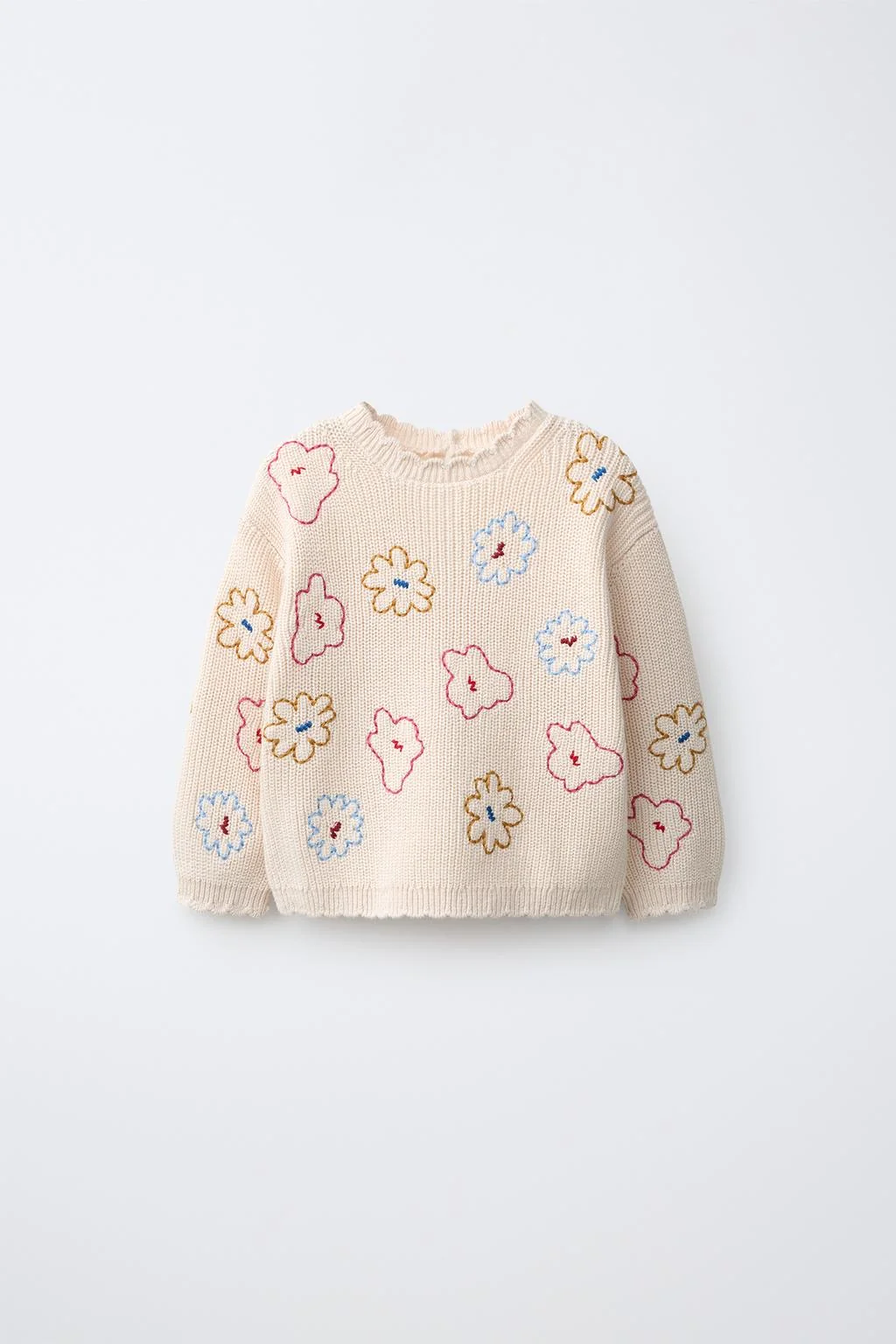 100% COTTON FLORAL EMBROIDERED JUMPER