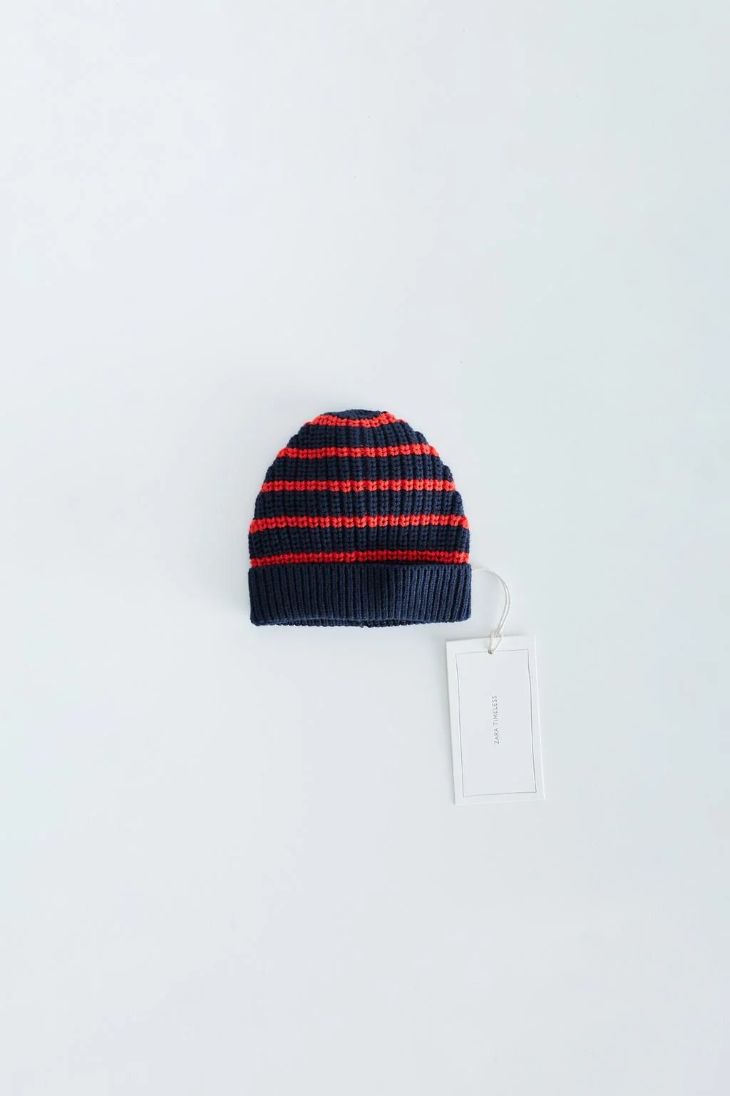 ZARA TIMELESS - STRIPED COTTON AND WOOL BEANIE