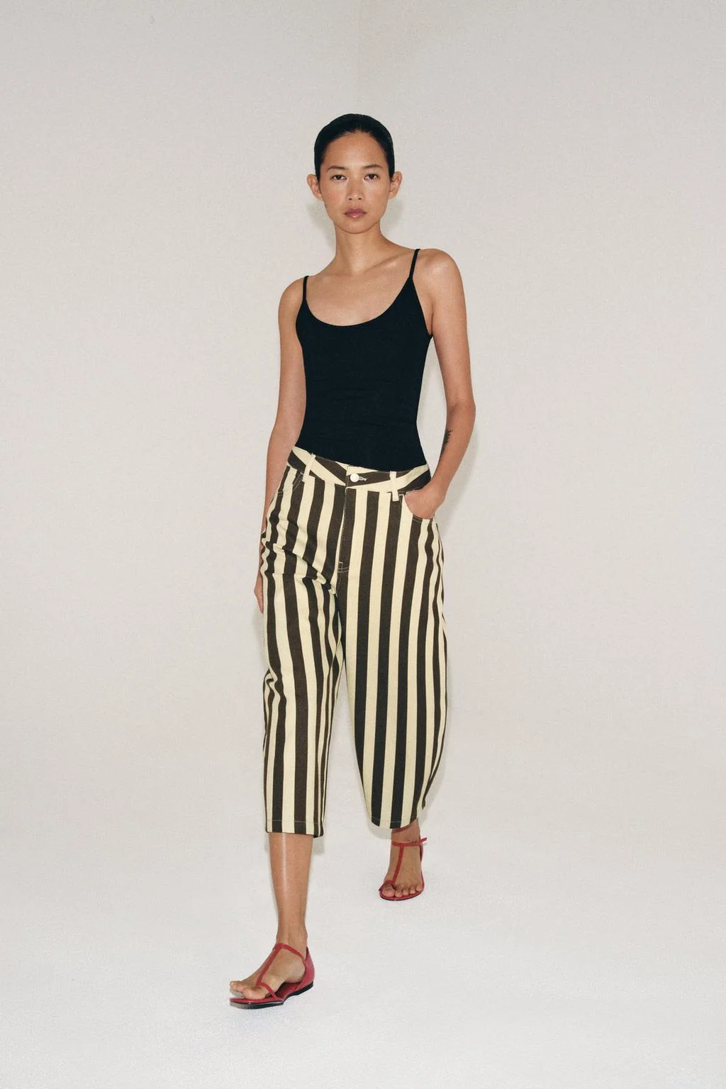ZW COLLECTION укороченные полосатые брюки