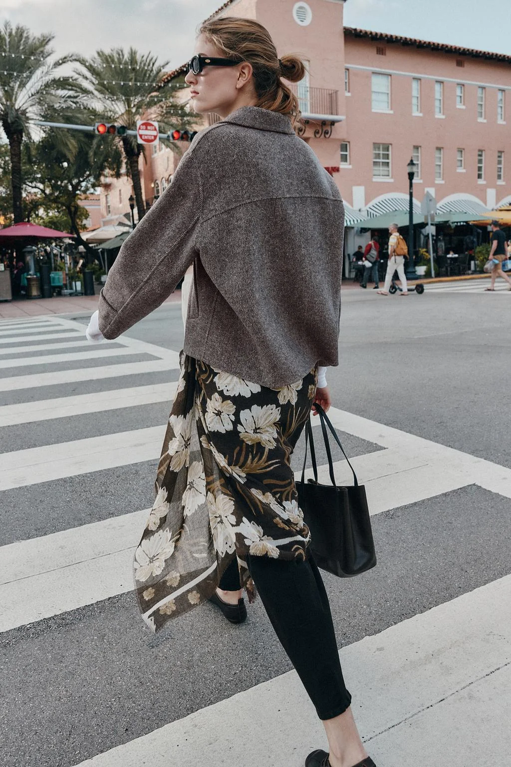 Цветочный шарф с принтом