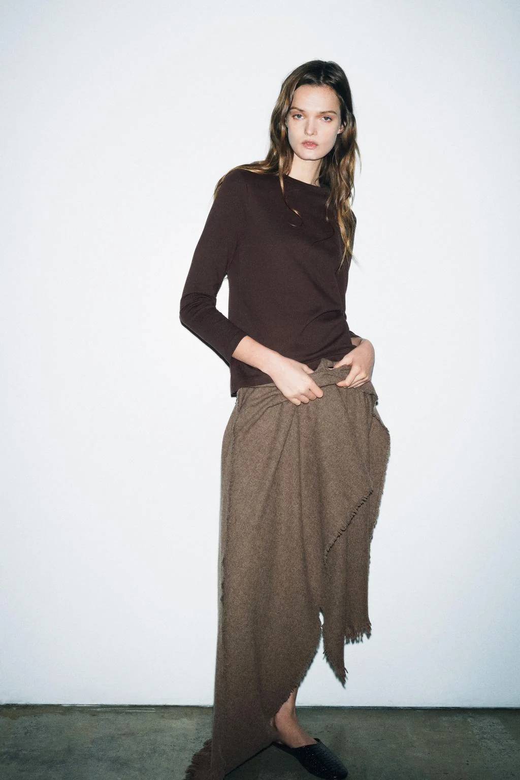 Простой шерстяной шарф