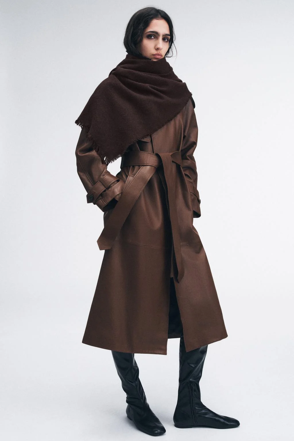 Простой шерстяной шарф