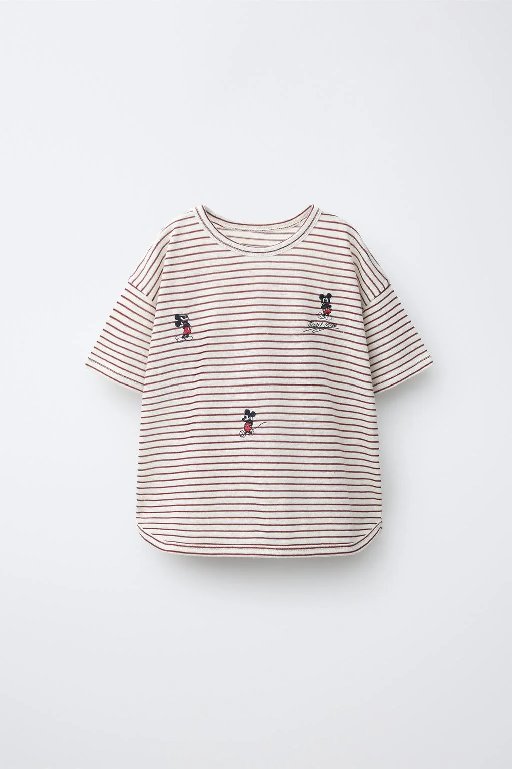 MICKEY MOUSE © DISNEY EMBROIDERED STRIPED T-SHIRT