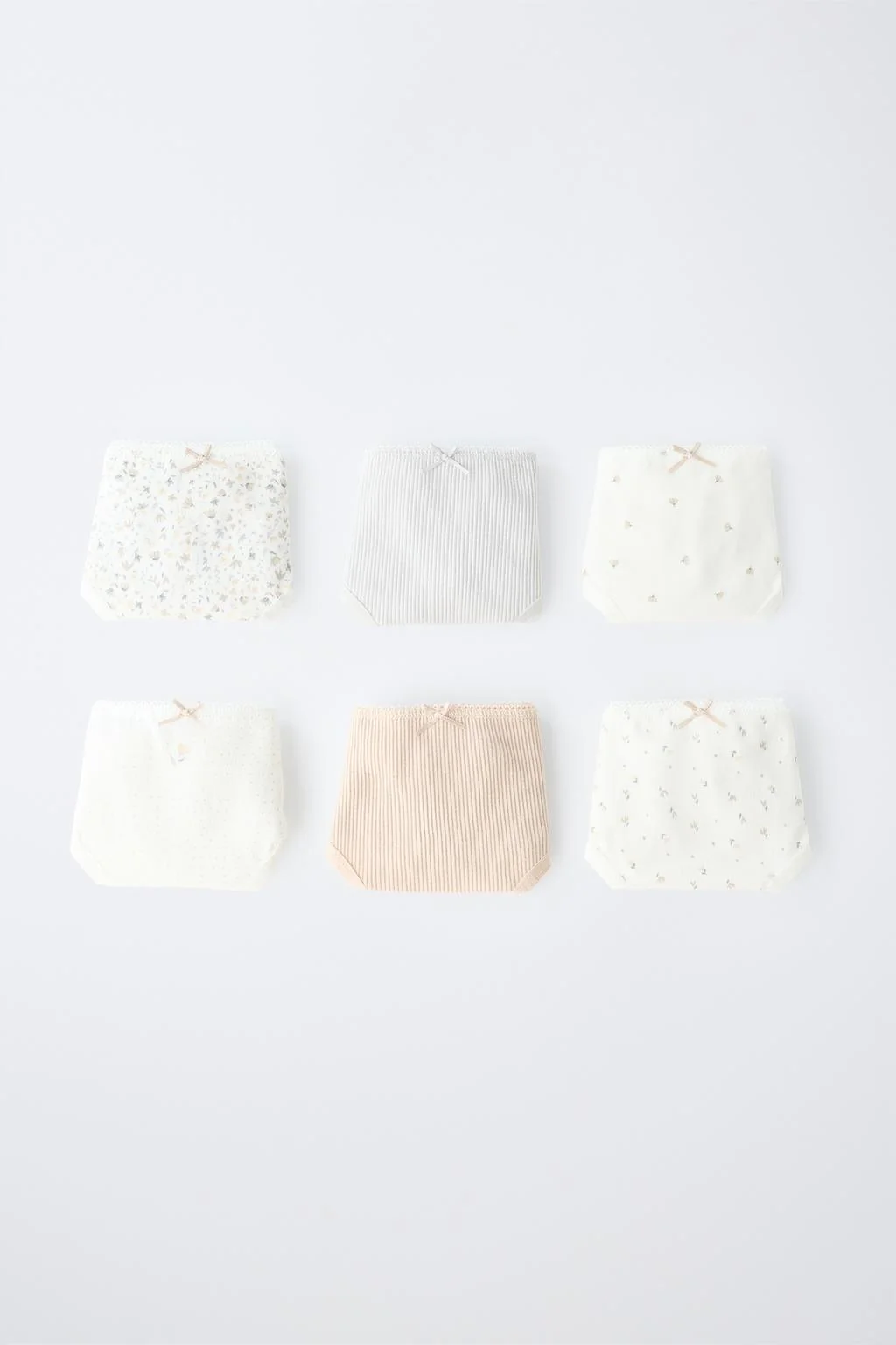 1 1/2-6 YEARS/ PACK OF SIX FLORAL BRIEFS