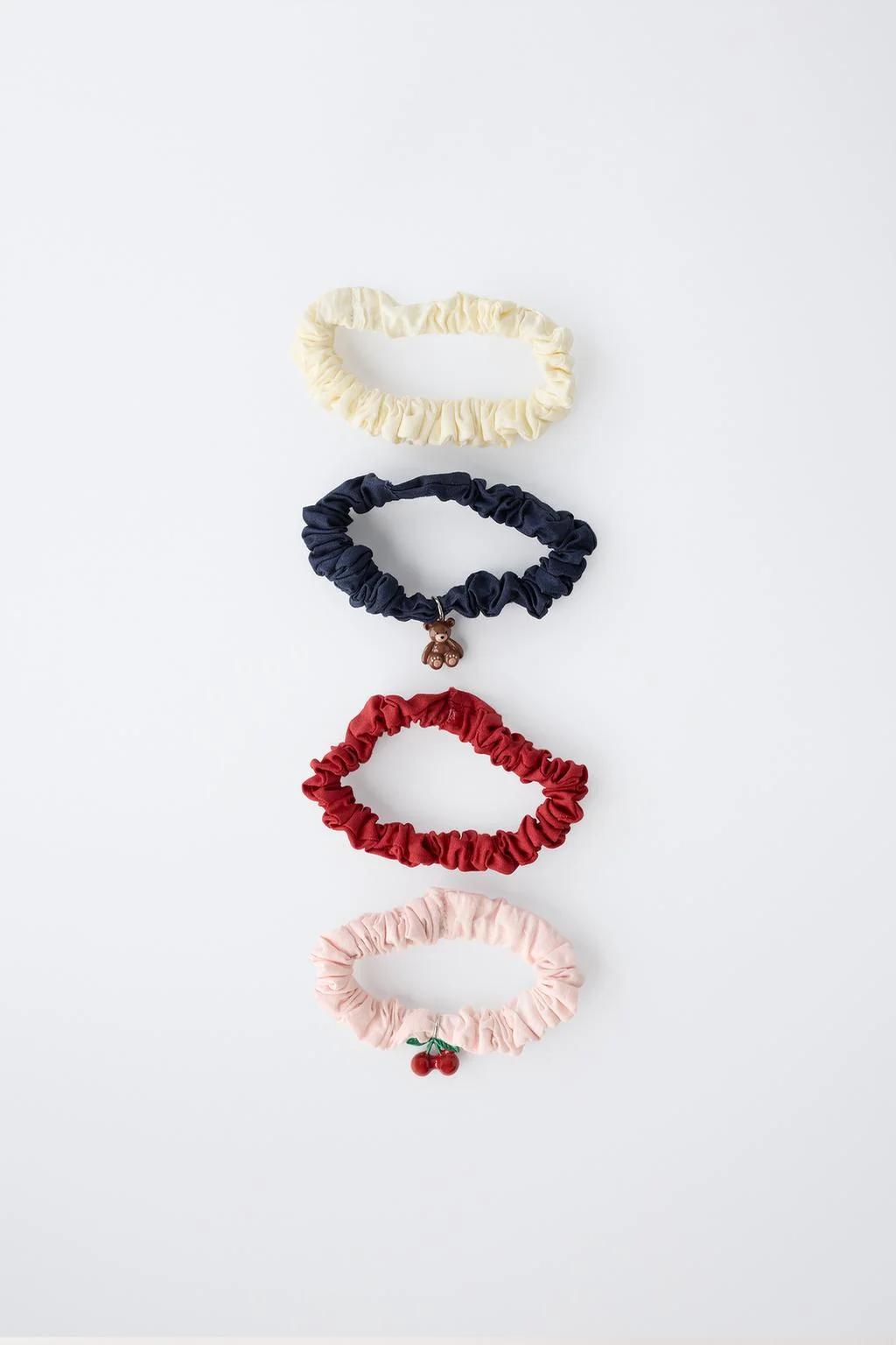 4-PACK OF CHARM HAIR TIES