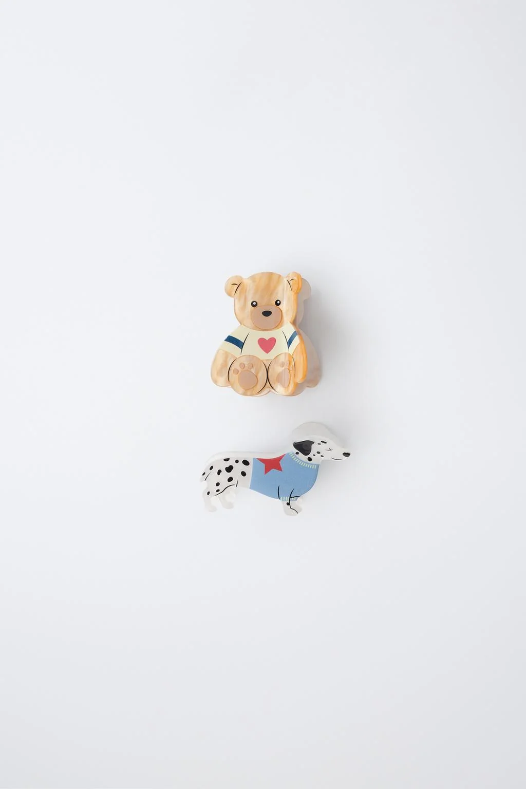 BEAR AND DOG HAIR CLIP 2-PACK