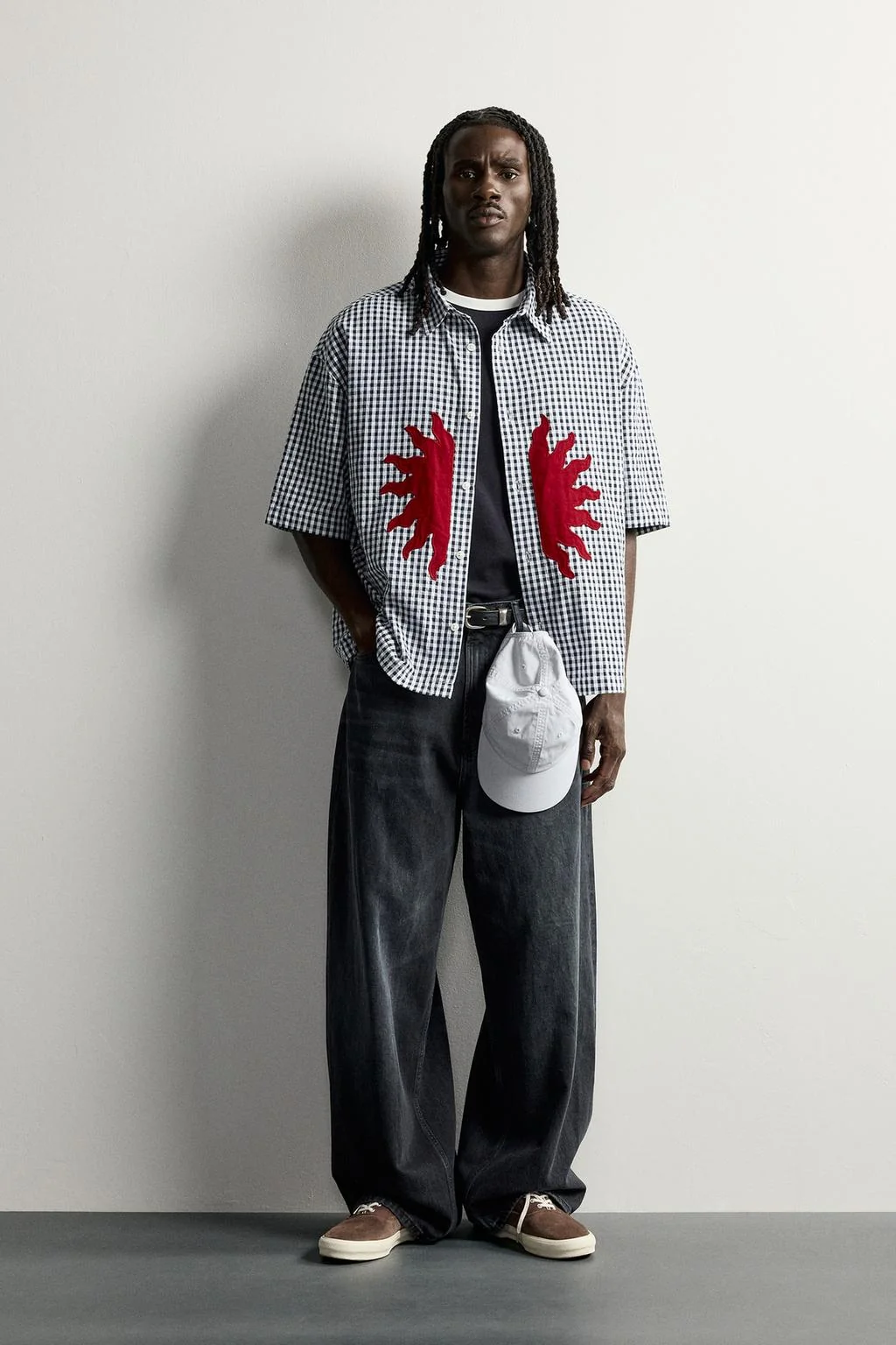 RELAXED FIT PATCHWORK SHIRT