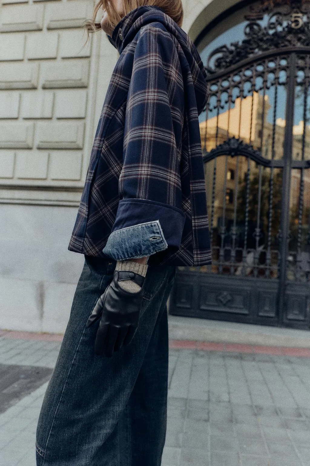 Перчатки из кожаного эффекта с шерстью — Перчатки