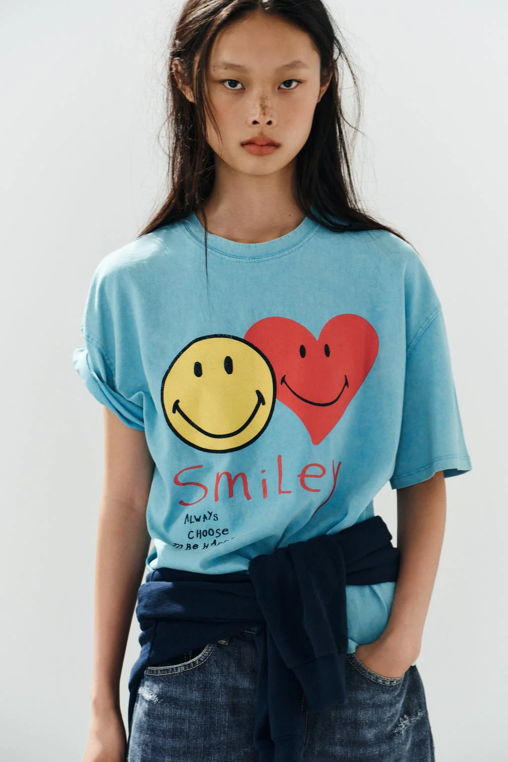 Футболка SMILEY® с эффектом выцветания