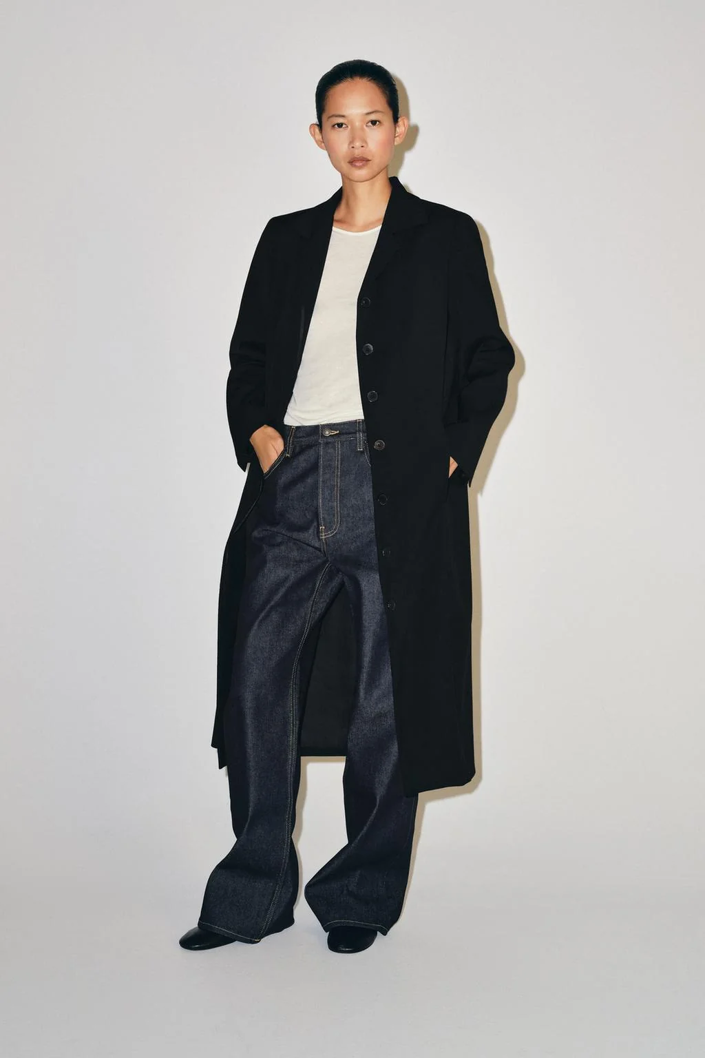 ZW COLLECTION 100% WOOL LONG COAT