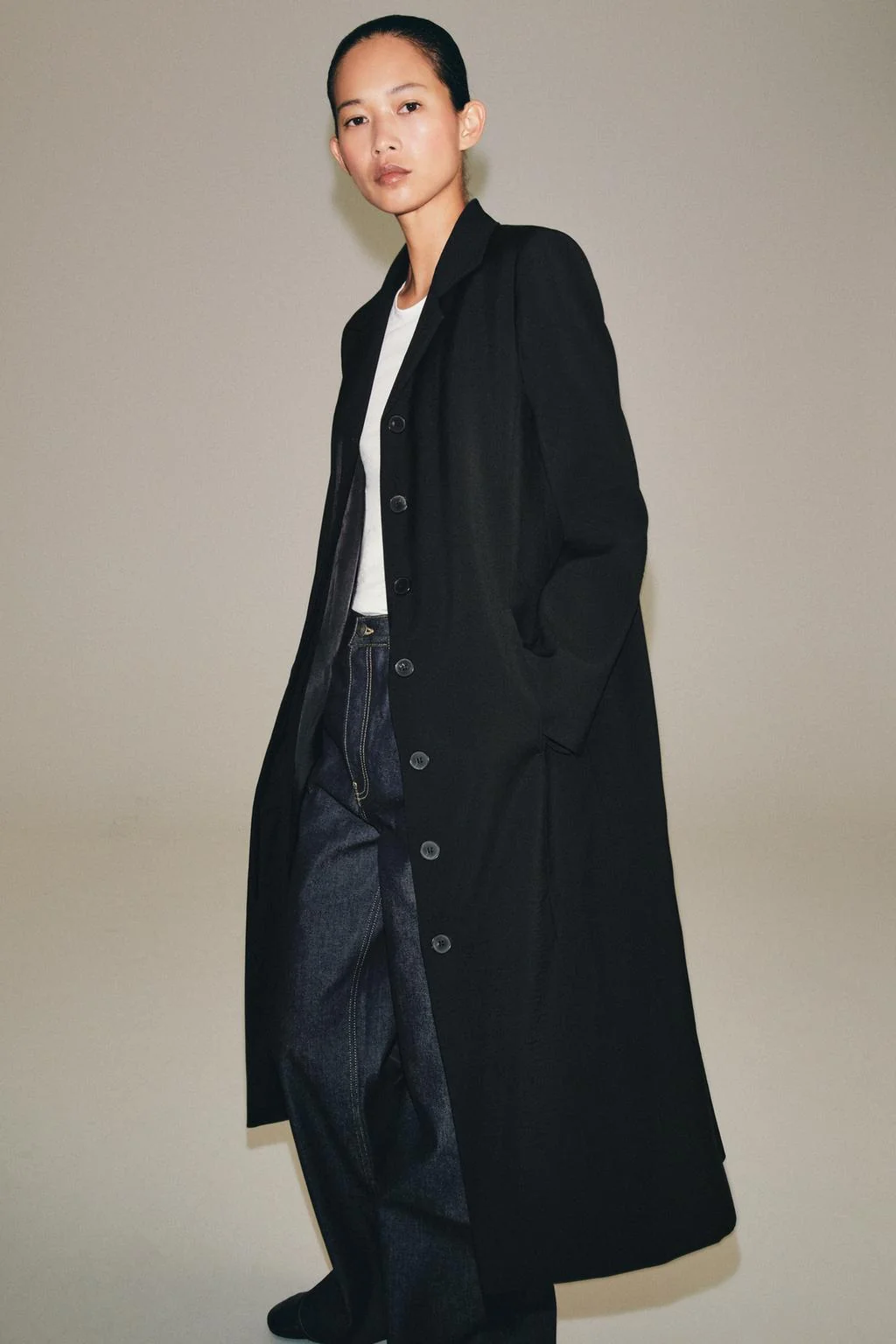 ZW COLLECTION 100% WOOL LONG COAT