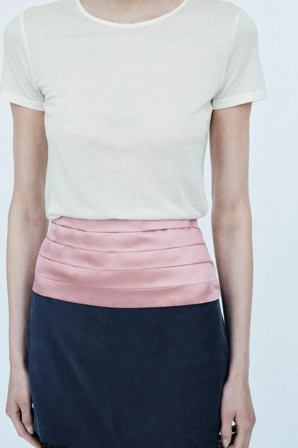 PLEATED OBI BELT