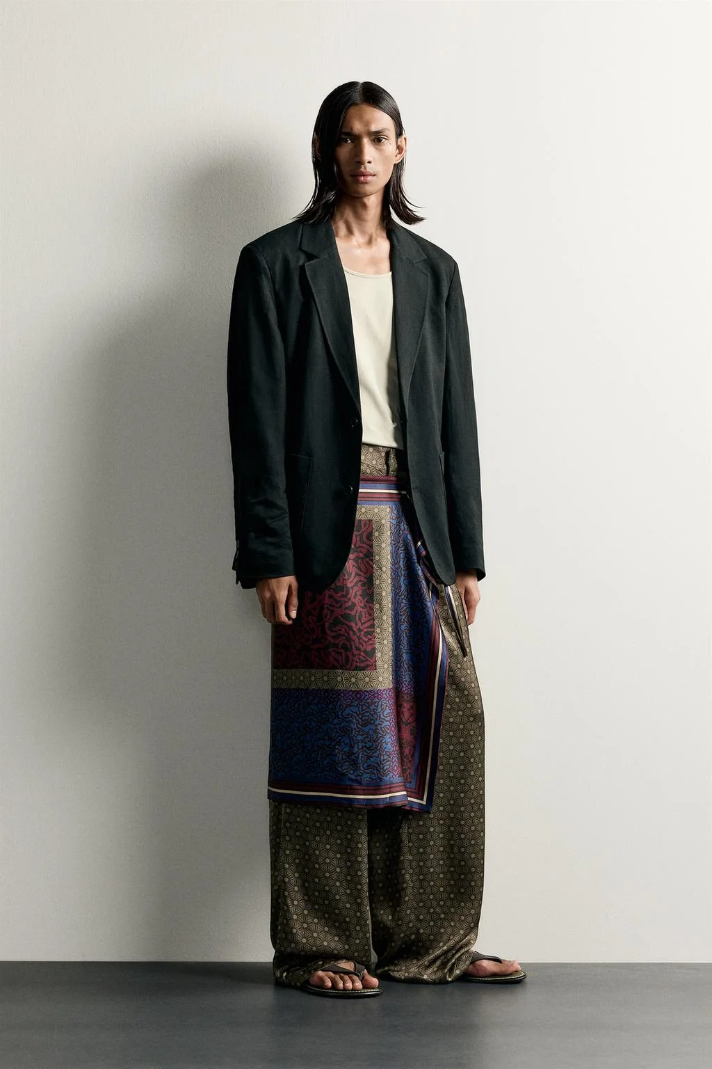 Брюки парео с принтом mixed print, лимитированная коллекция