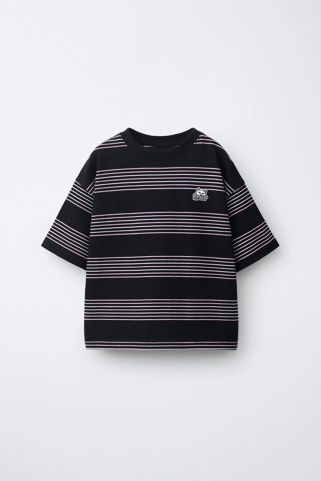 RIPNDIP © X ZARA KIDS полосатая футболка с вышивкой