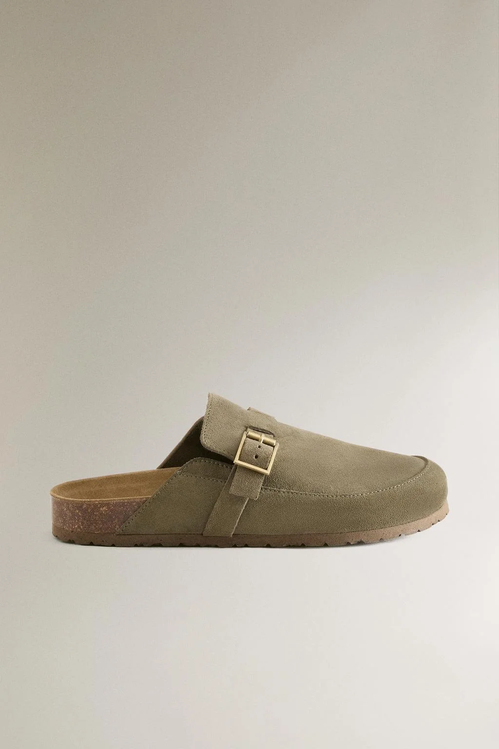 Кожаные сабо с пряжкой