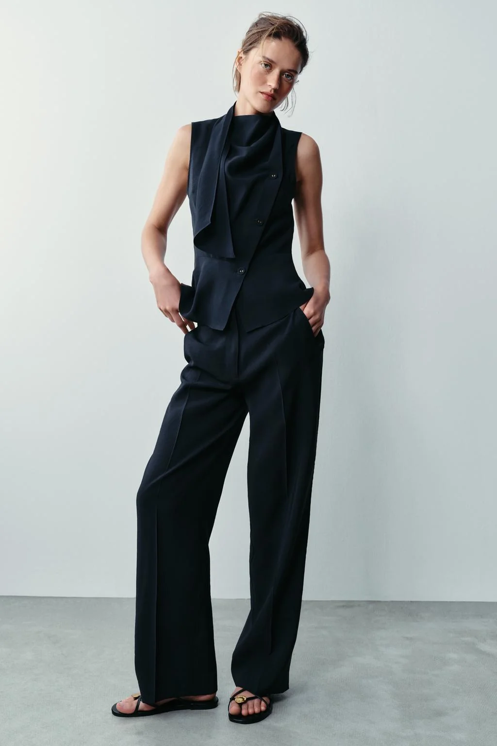 SCARF PEPLUM TOP