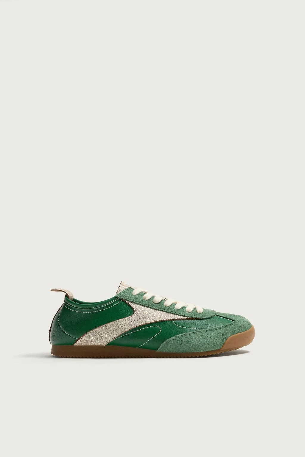 RETRO STYLE LEATHER DETAIL TRAINERS