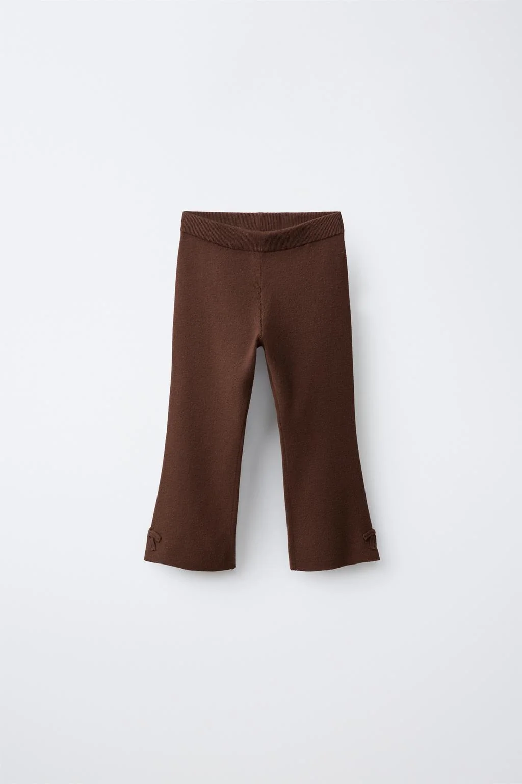 FLARE KNIT TROUSERS WITH BOWS