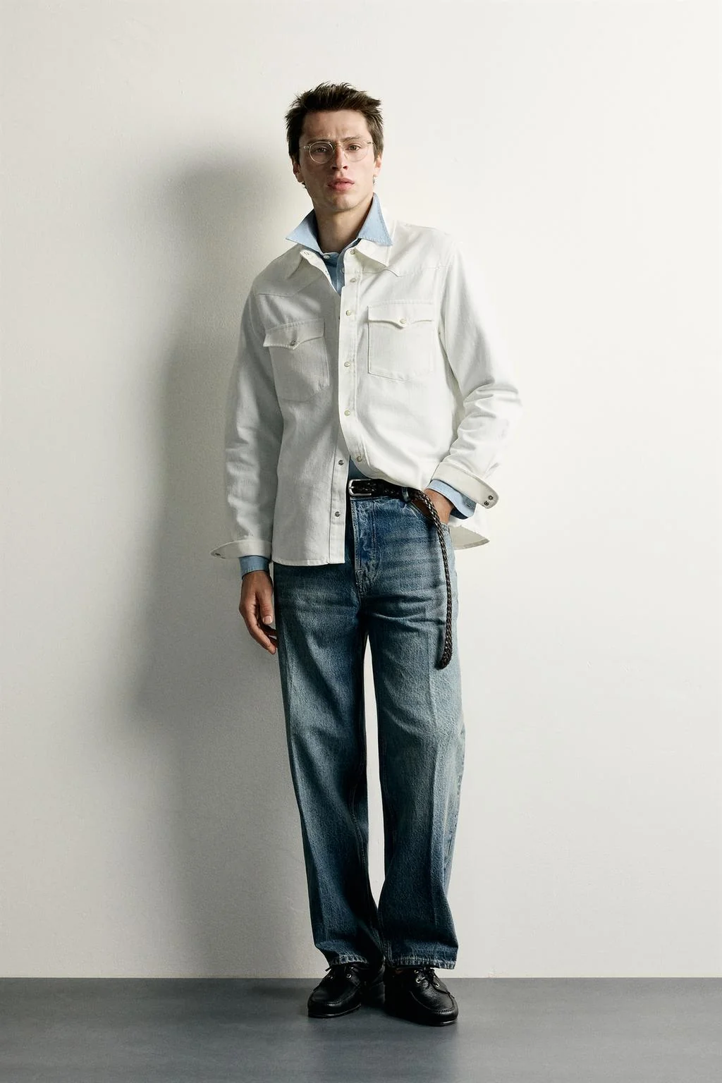 Рубашка Regular Fit из хлопка и лиоцелла в стиле вестерн