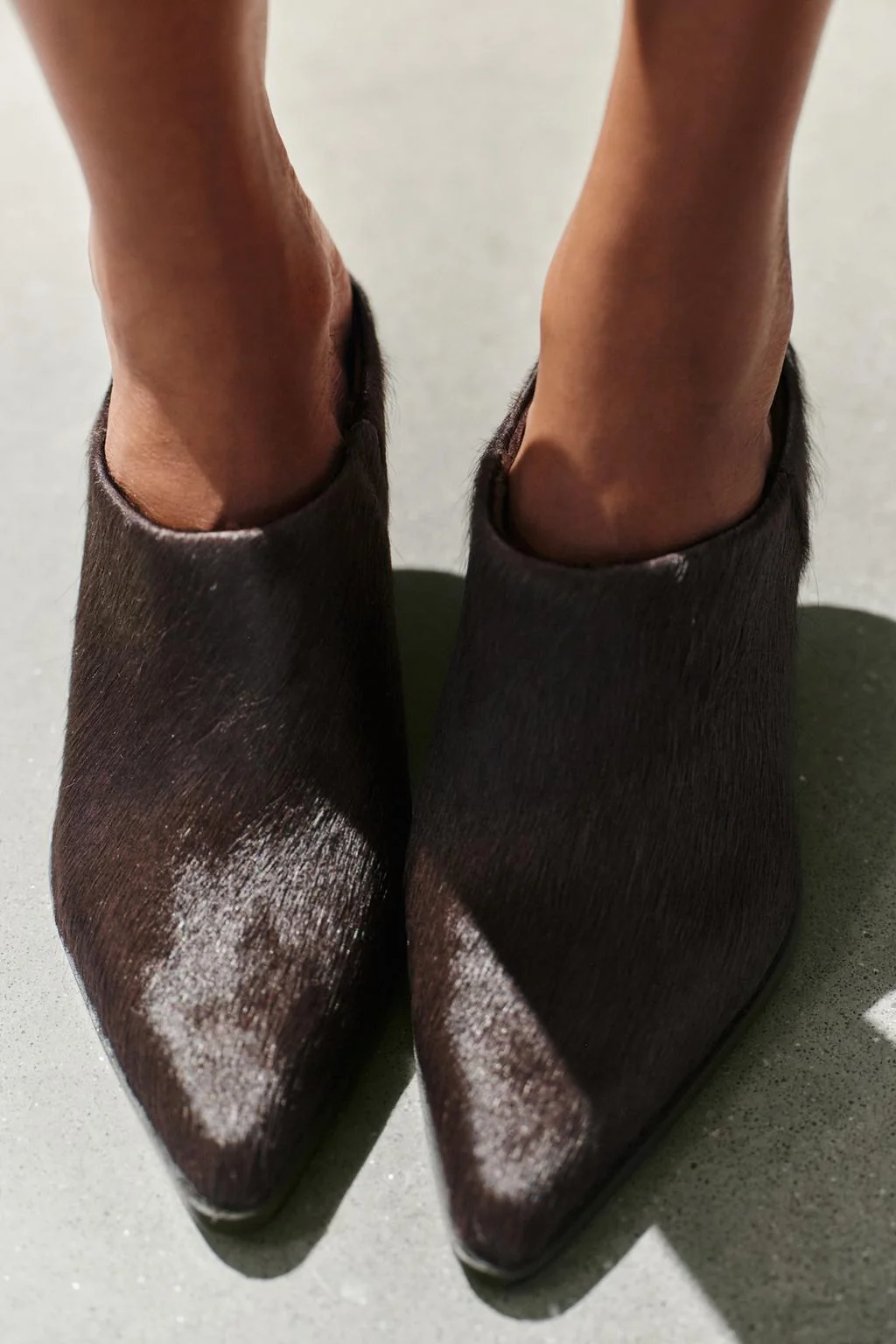 HAIR-ON LEATHER MULE